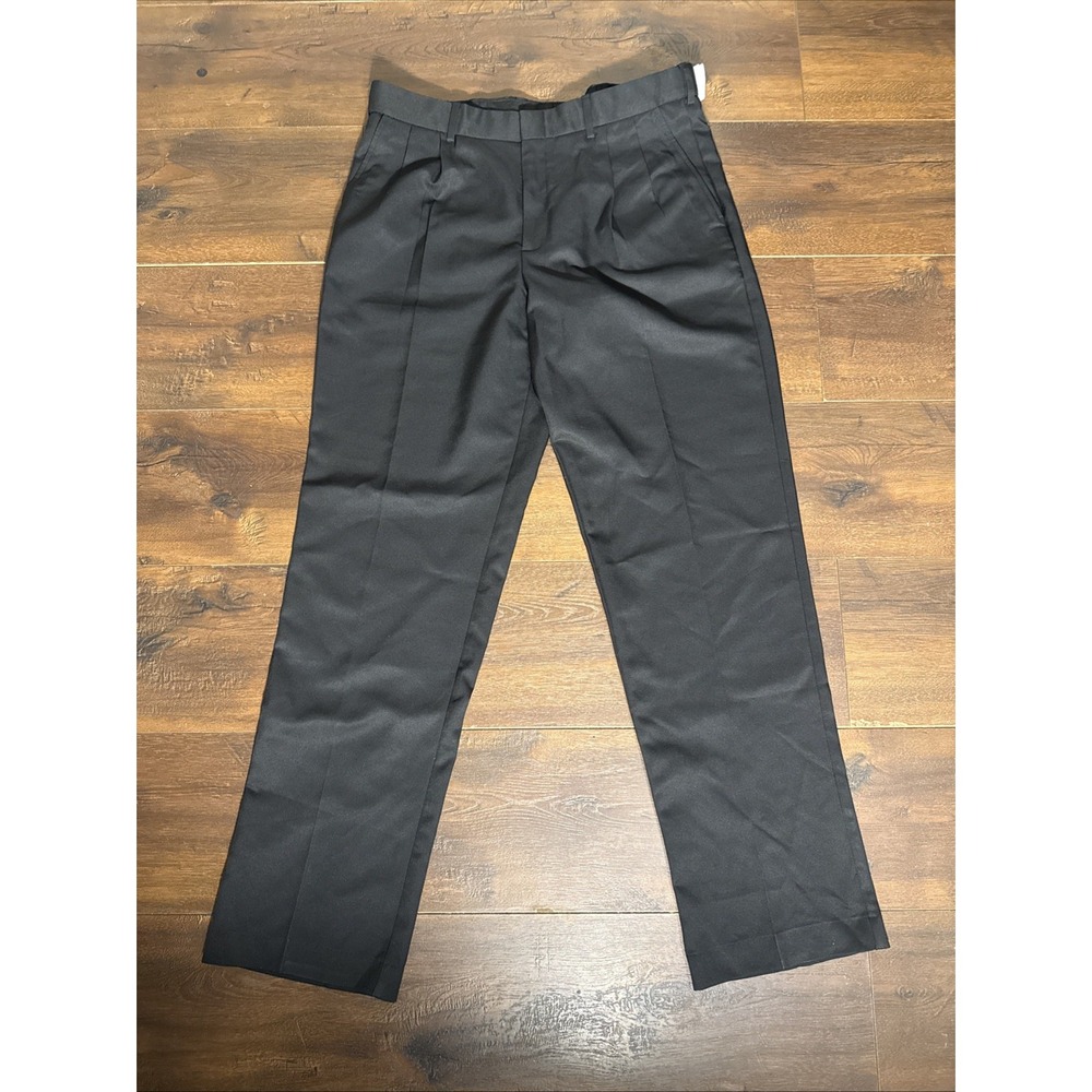 NWT Edwards‎ Men's Black Dress Pants 36x34 36UL Pleated Front